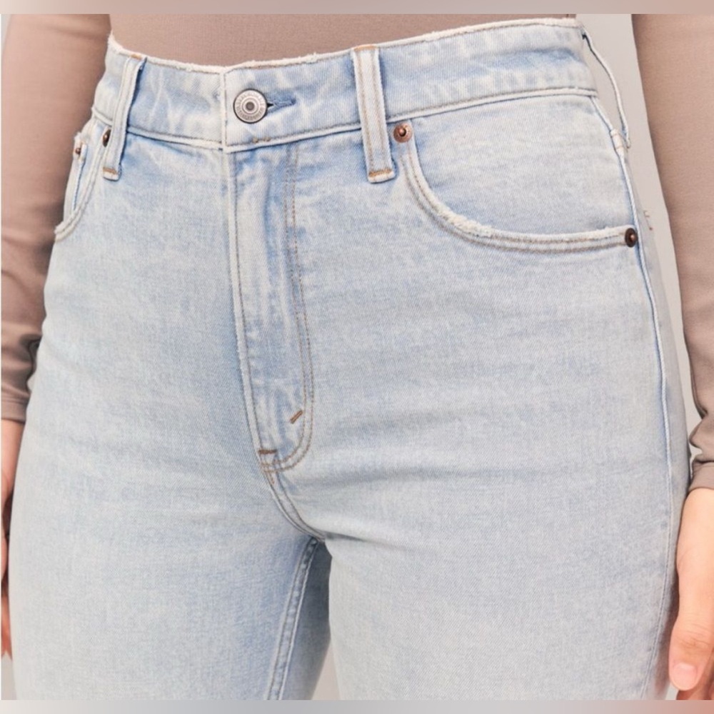 Abercrombie & Fitch The Skinny High Rise Curve Love Jeans Size 27 4 Light Wash - Picture 4 of 16